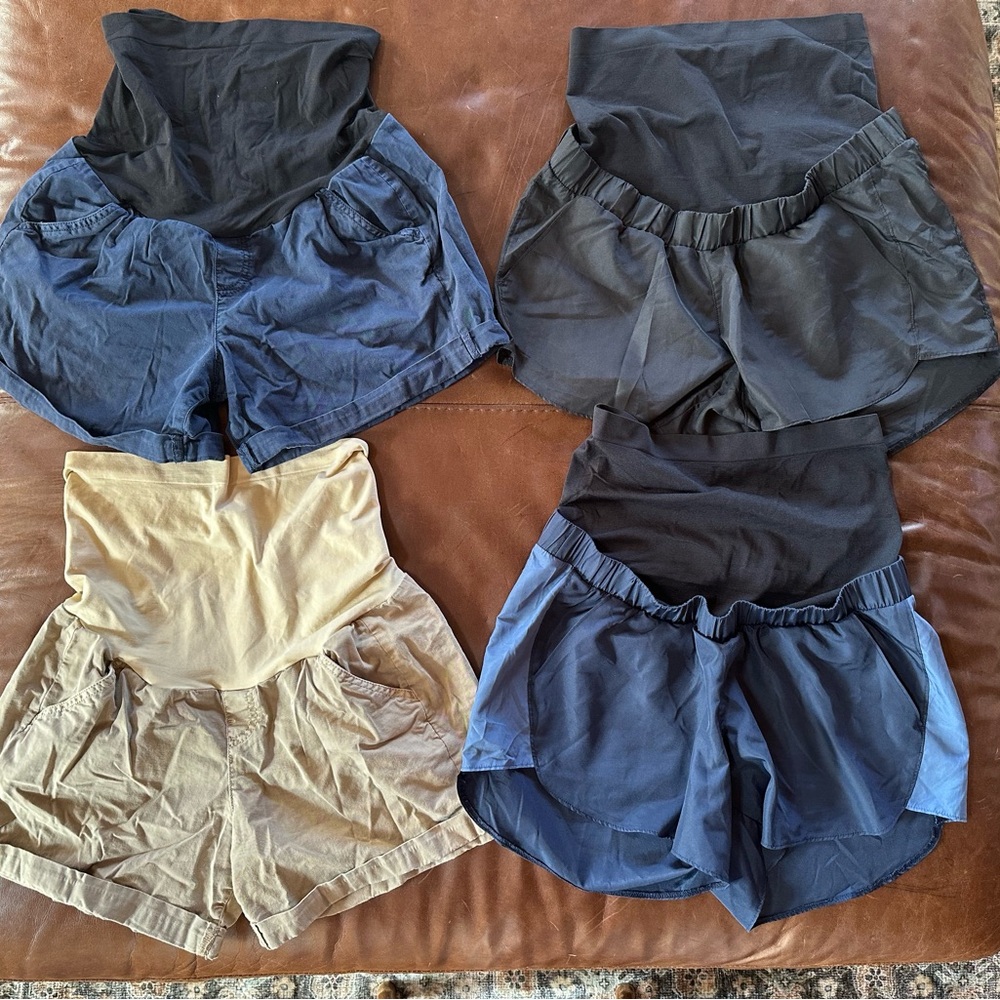 A collection of maternity shorts a-glow size medium